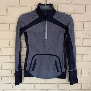 Ivivva By Lululemon sweater Herringbone Speed Seeker 1/4 Zip Pullover girl's 12